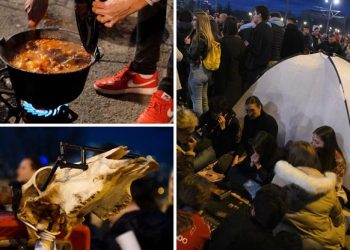 PAO JE PREMIJER: Studenti na Autokomandi kuhaju varivo čekajući da padne i Vučić